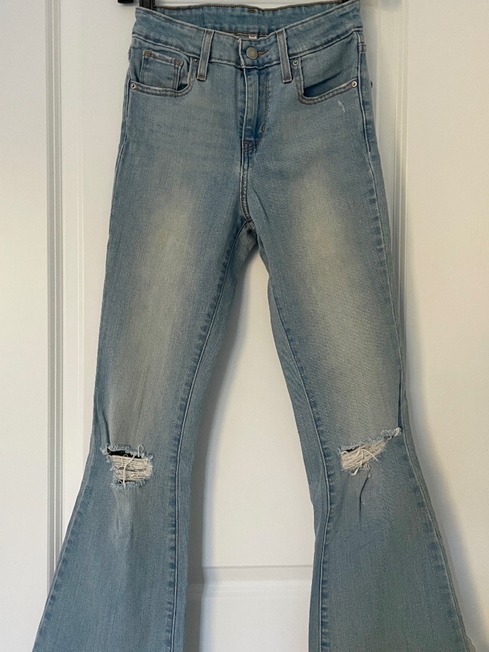 Levi's High Rise Flare Jeans Light Wash Size 25 - Premium Quality